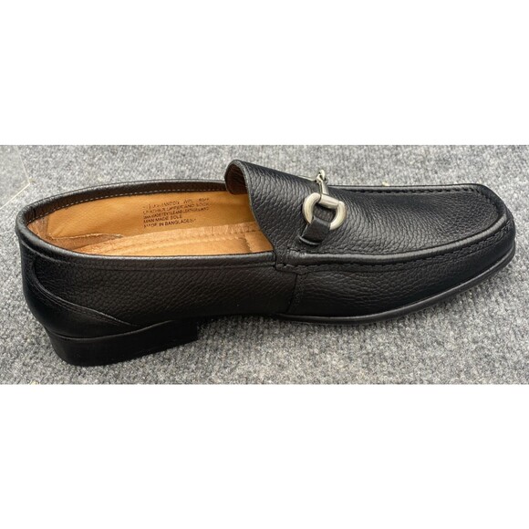 Alfani Brandon Mens Bit Loafer Black Leather Buckle Slip On Shoes 11.5 M - Picture 3 of 16